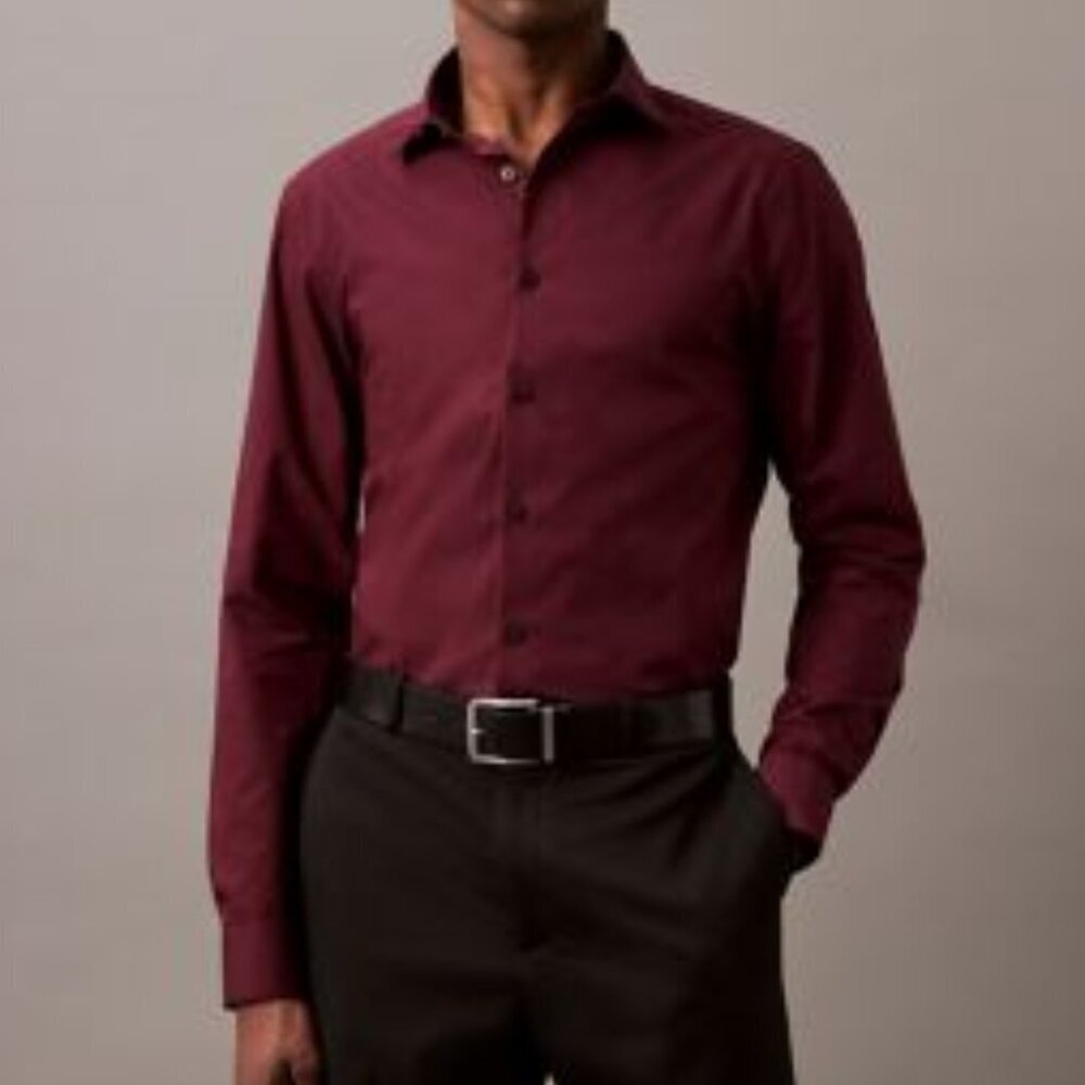 Men's Calvin Klein Infinite Wrinkle Free Slim Fit Stretch Long Sleeve ButtonDown